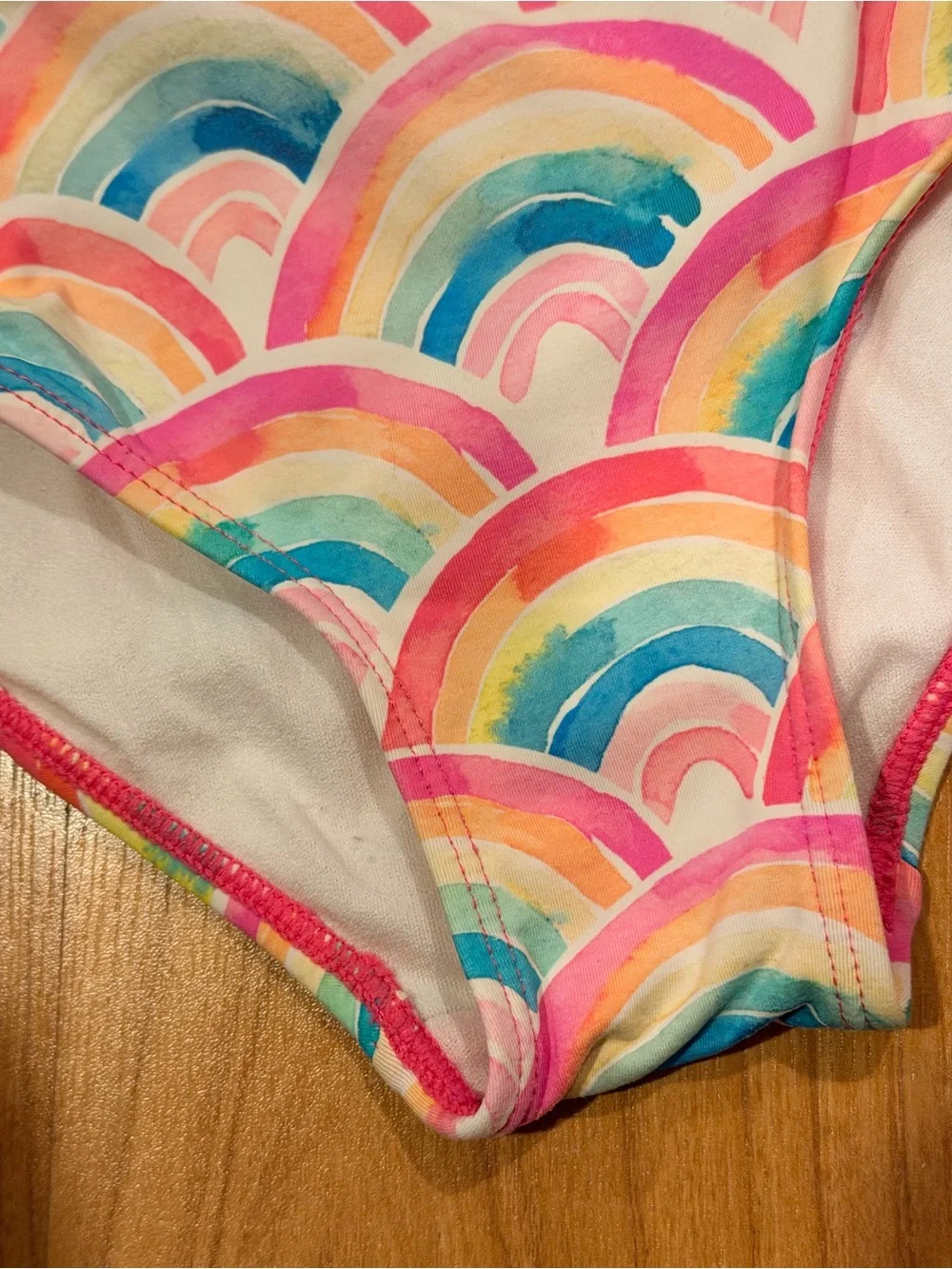 Hatley size 5 Rainbow Zipper Rash Guard One-Piece swim